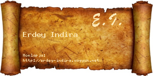 Erdey Indira névjegykártya